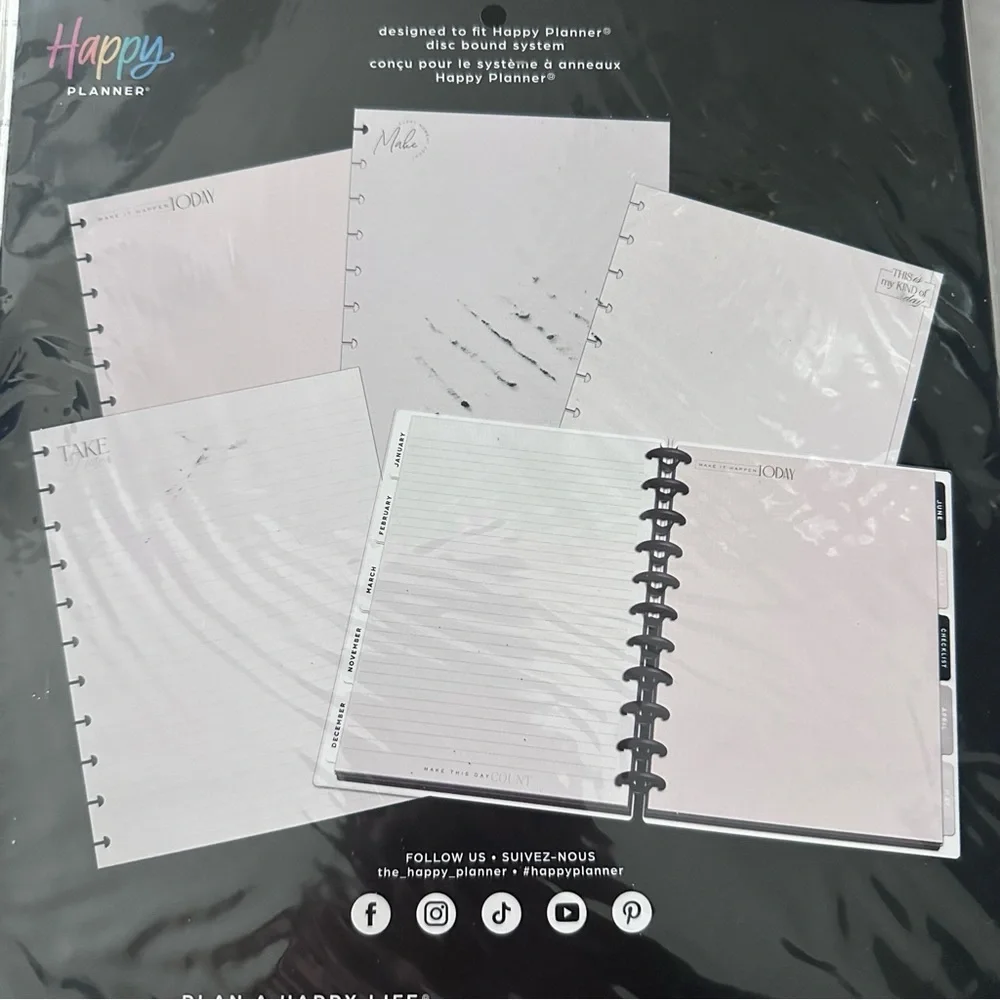 (3) The Happy Planner BIG Fill Paper NEUTRAL Teacher 120pcs Total